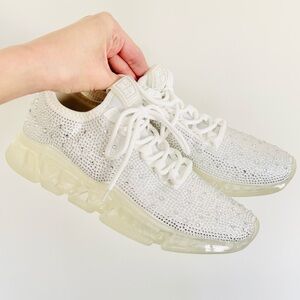 New Steve Madden Embellished Maxima Sneakers in White